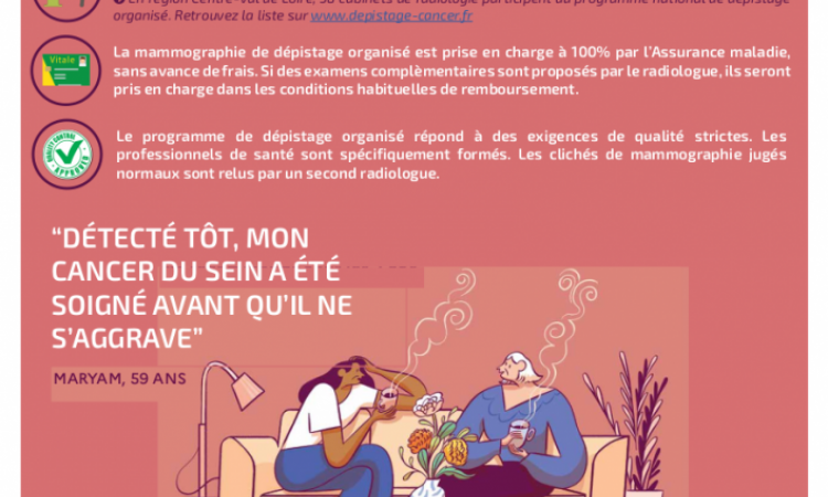 Dépistage des cancers du sein, guide pratique à disposition à Rumilly